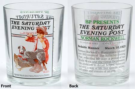 Saturday Evening Post (2) 13 Oz Flat Tumbler by Curtis Publishing Co