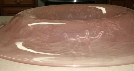 Everglade Pink 16" Rolled Edge Bowl
