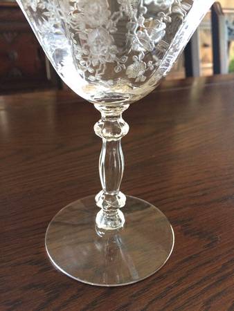 Rose Point Clear (Stem #3130) Champagne/Tall Sherbet