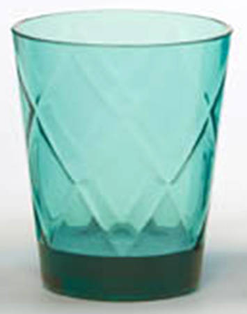 Diamond Acrylic Drinkware Teal Double Old Fashioned by Certified International
