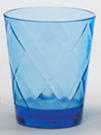 Diamond Acrylic Drinkware Blue Double Old Fashioned by Certified International
