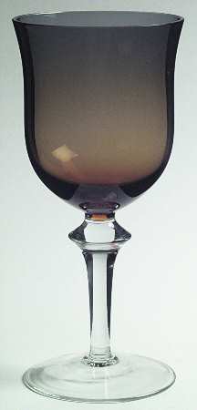 Aurora Amber and Blue Water Goblet by Denby