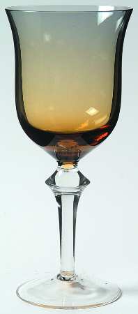 Aurora Amber and Blue Wine Glass