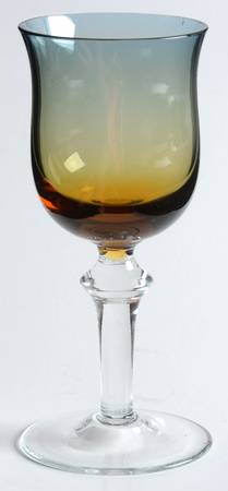 Aurora Amber and Blue Cordial Glass