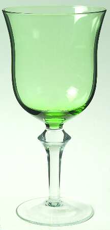 Aurora Winterberry Green Water Goblet