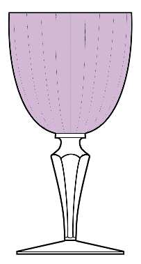 Country Lilac Water Goblet