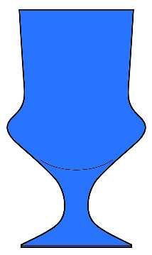 Flare Blue Water Goblet