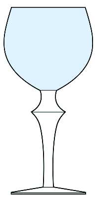 Moonrise Blue Water Goblet