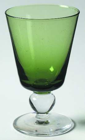 Royal Olive Green Wine Glass