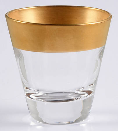 Golden Band Whiskey Glass