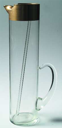 Golden Band Martini Pitcher with Stirrer