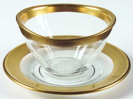 Golden Band Mayonnaise Bowl and Underplate