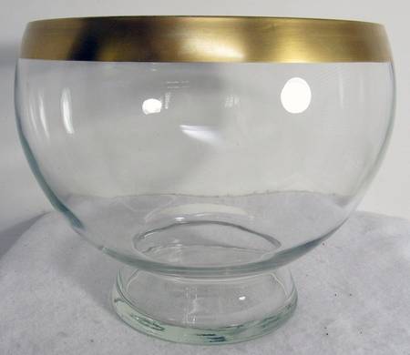 Golden Band Punch Bowl