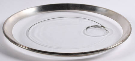 Silver Band Snack Plate No Cup