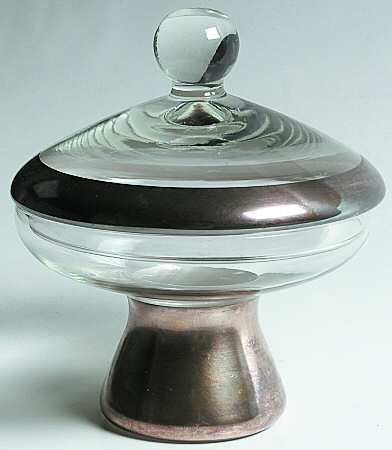 Silver Band Compote & Lid
