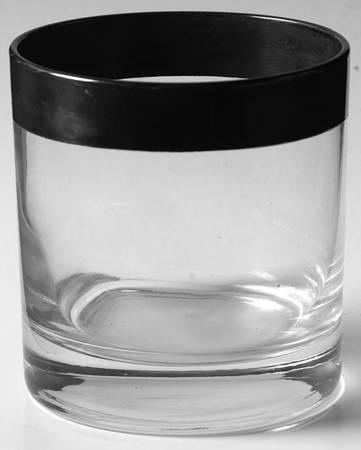 Silver Band On the Rocks Glass