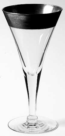Silver Band Wine Glass