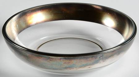 Silver Band Small Fruit Dessert Bowl