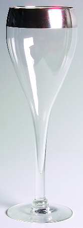 Silver Band Tulip Water Goblet