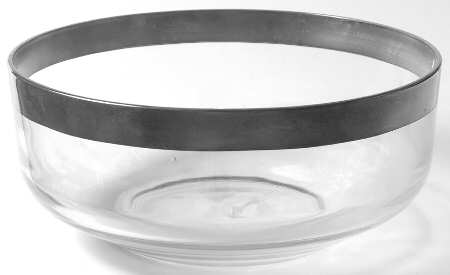 Silver Band 10" Salad Bowl