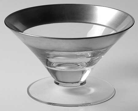 Silver Band Footed Dessert