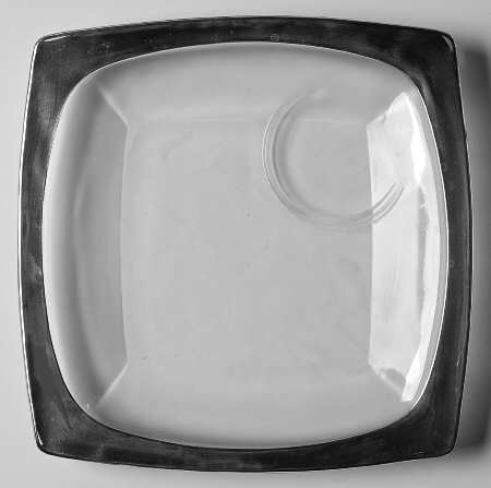 Silver Band Snack Plate No Cup