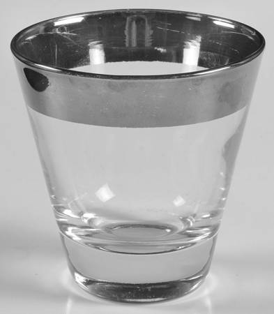 Silver Band Whiskey Glass