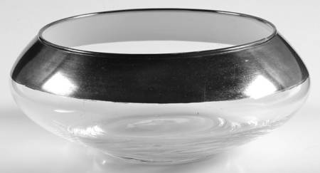 Silver Band 4" Cupped Bowl