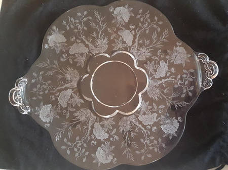 Indian Tree Handled Cake Plate
