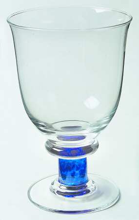 Magnum Blue (Blue Stem, Clear Bowl) Water Goblet