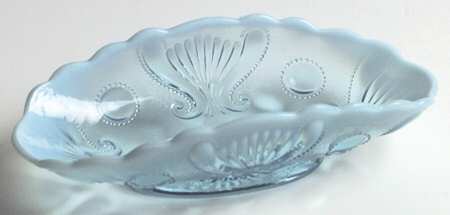 Jewel and Fan Blue (Opalescent) by Jefferson Glass