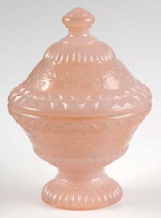 Forget Me Not Crown Tuscan (Opaque Pink) Small Compote & Lid