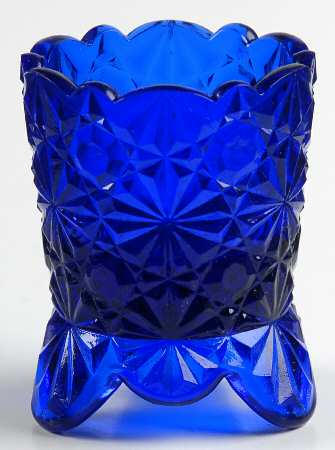 Daisy and Button Cobalt Blue Toothpick Holder