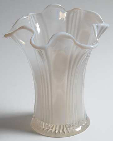 Rib and Thumbprint White (Opalescent) by Dugan