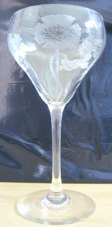 Poppy Wine Glass by Dorflinger