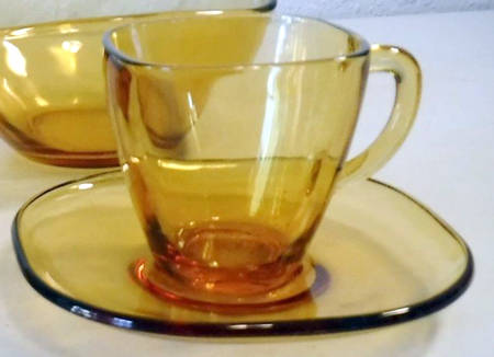DRX10 Yellow Demitasse Cup & Saucer Set