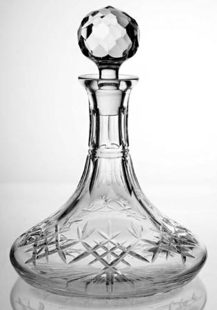 Lomond (Square Bwl) Ships Decanter & Stopper