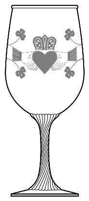 Claddagh (Tulip Shape Bowl)