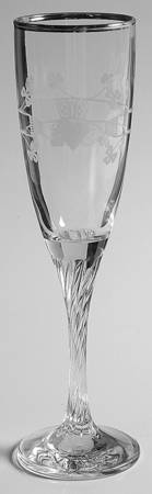 Claddagh (Platinum Trim) Fluted Champagne