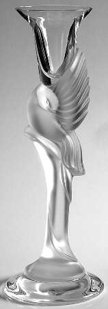 Snow Dove 9" Single Light Candlestick