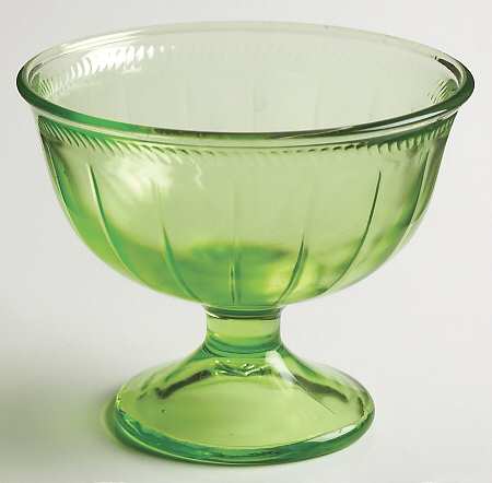 Colonial Fluted Green by Federal Glass 