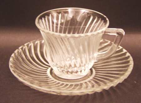 Diana Clear Demitasse Cup & Saucer Set