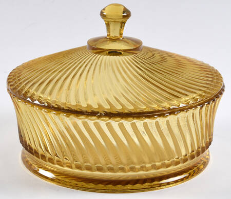 Diana Amber Candy Jar & Lid
