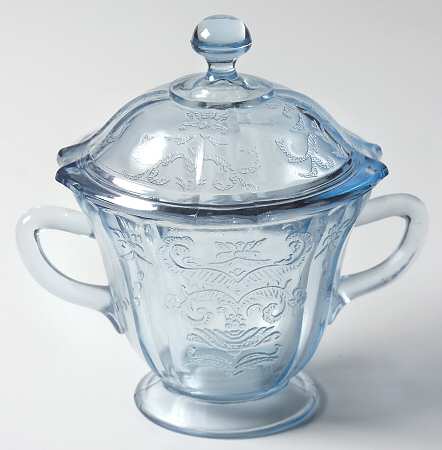 Madrid Blue Footed Sugar Bowl & Lid