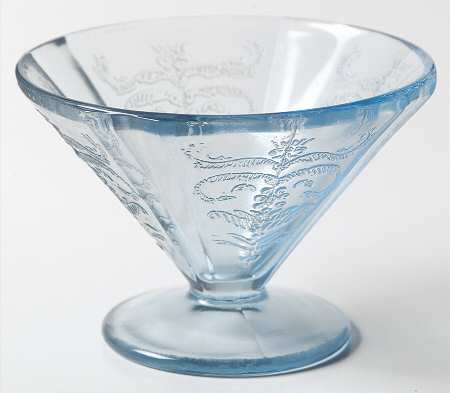Madrid Blue Cone Shape Footed Sherbet
