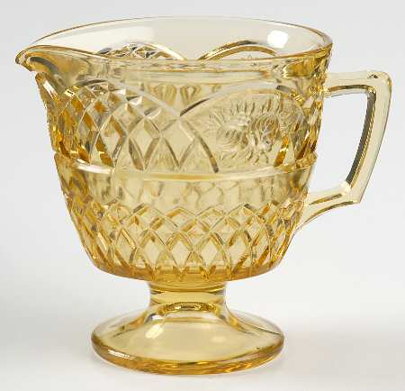 Mayfair Amber Footed Creamer