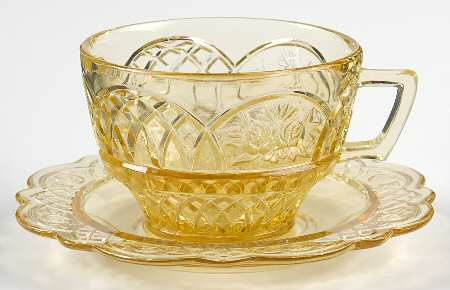 Mayfair Amber Cup & Saucer Set