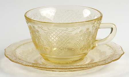Normandie Amber Cup & Saucer Set