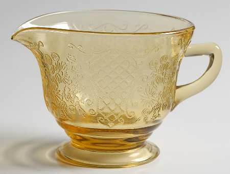 Normandie Amber Footed Creamer