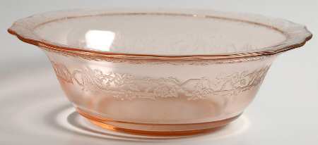 Normandie Pink 8" Large Fruit Bowl